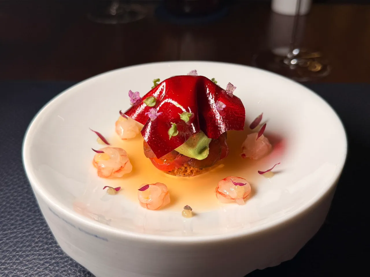 樱桃番茄｜胭脂虾｜‘绿’芥末。陈扬盛摄