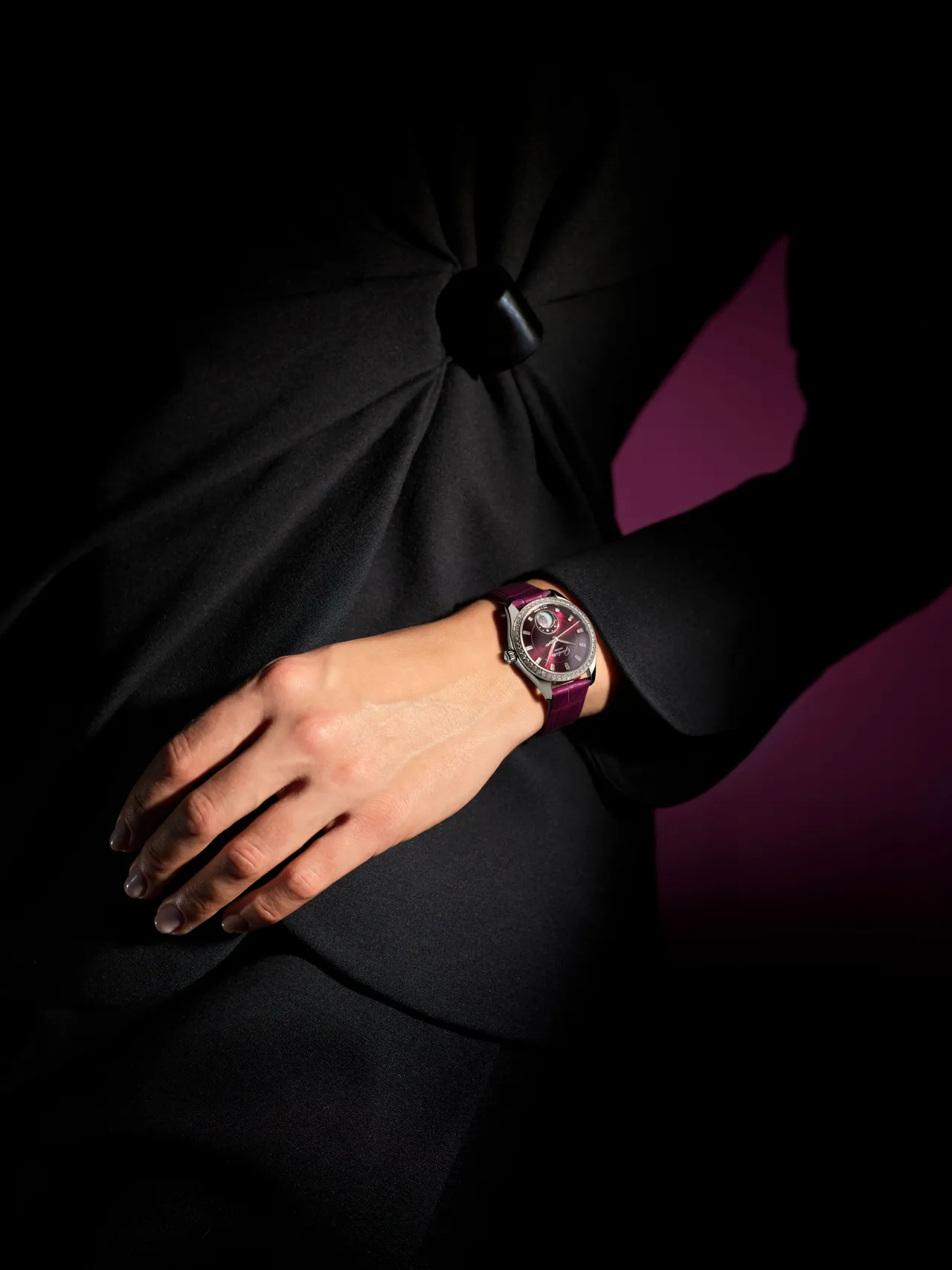 格拉苏帝原创Serenade Luna小夜曲月相腕表。品牌提供