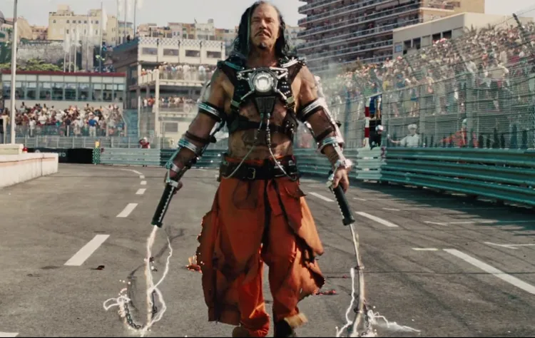 米基洛克在《鋼鐵人2》是令東尼史塔克頭痛的難纏對手。