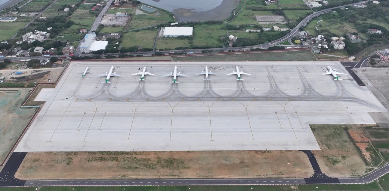第三跑道臨時過夜停機坪啟用，將新增16個航機停機位。桃機提供