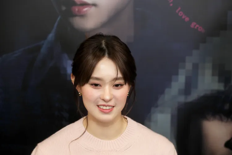 邱偲琹大方分享與男友相識經過。攝影中心攝