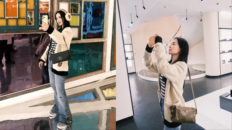 蔡依林以VALENTINO全球代言人之姿來巴黎探店。翻攝蔡依林工作室微博