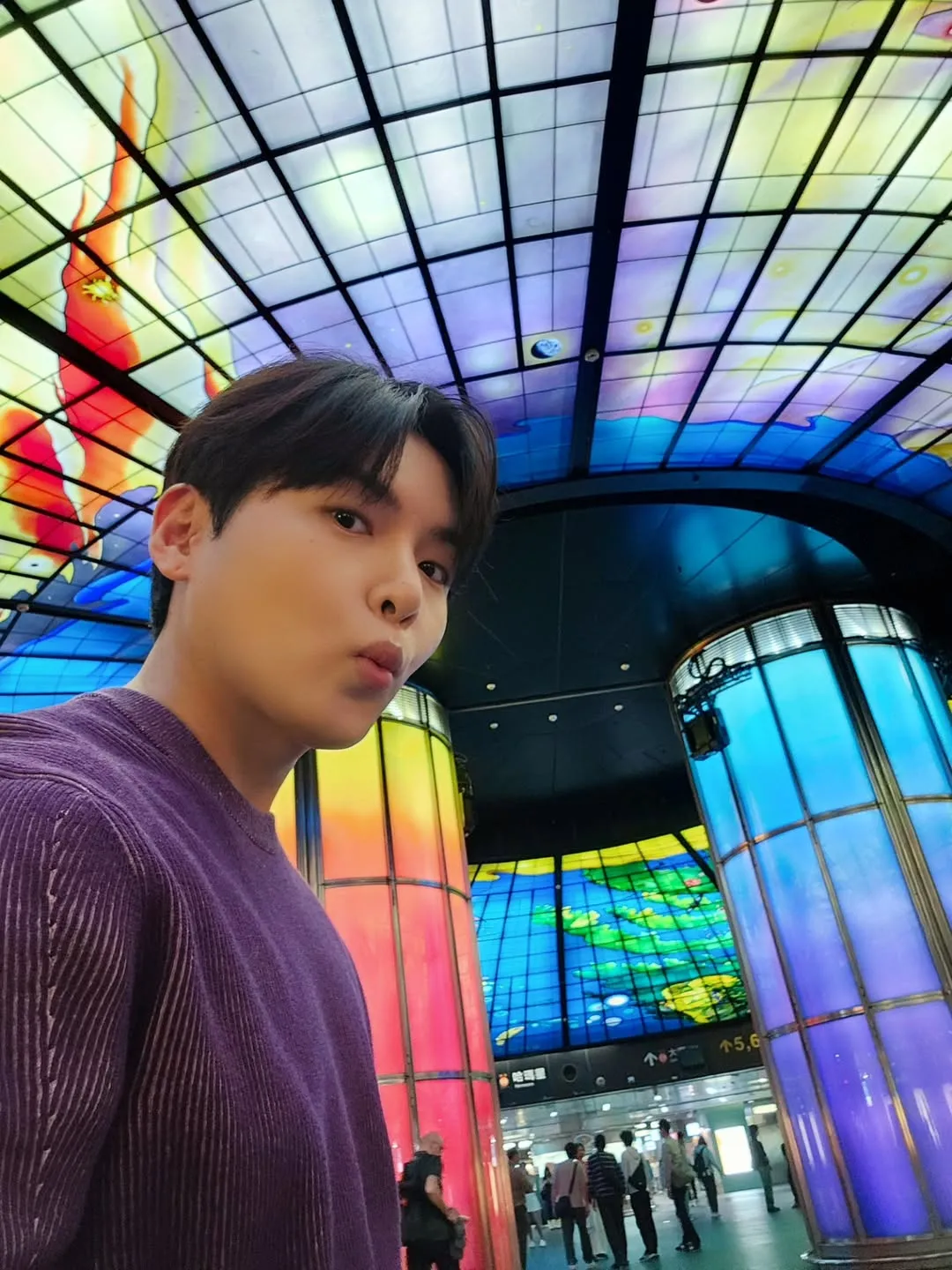 厲旭今天還去了美麗島天之穹頂。翻攝厲旭IG