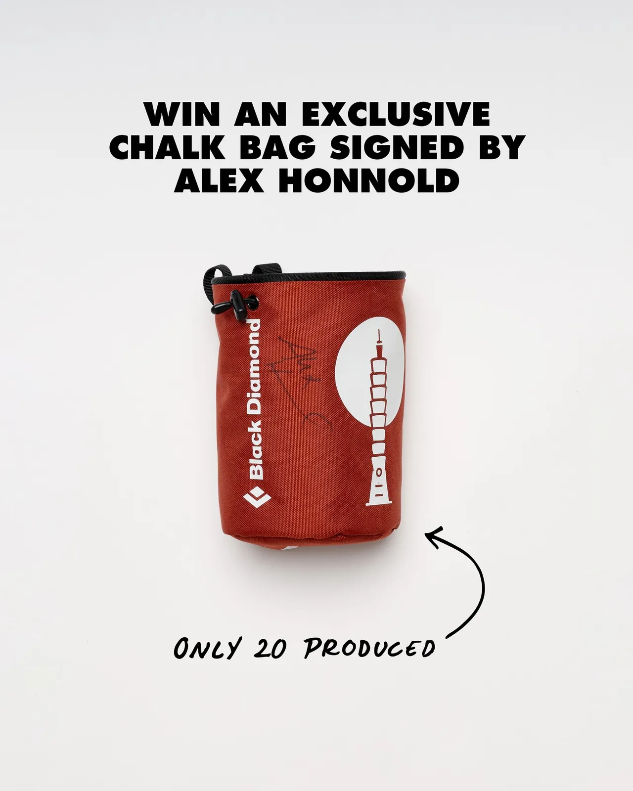 霍諾德台北101款粉袋僅製作20個。翻攝blackdiamond IG