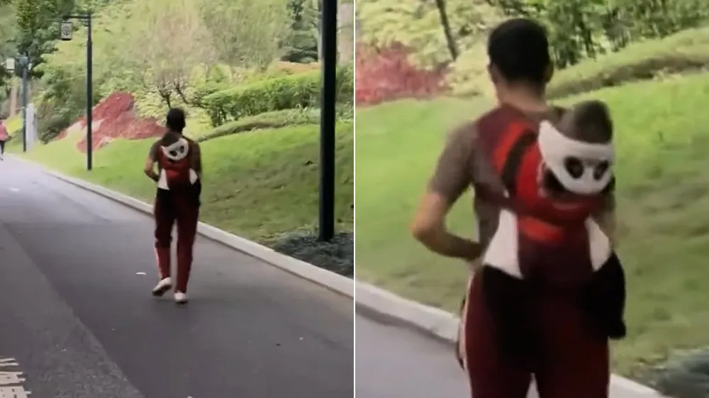 阿嬷揹著跑「6月婴脑袋狂摆」　不甩劝阻：孩子喜欢这样晃