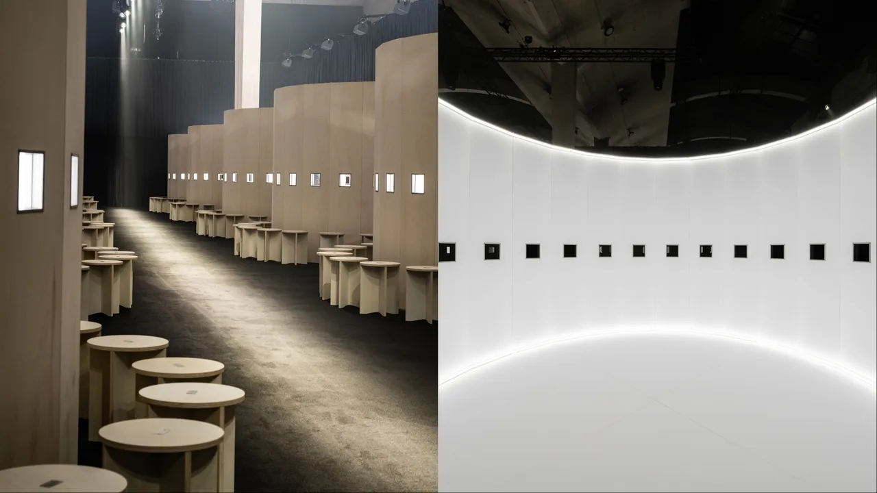 每位嘉賓都透過小窗戶欣賞本季的60套全新華服。品牌提供