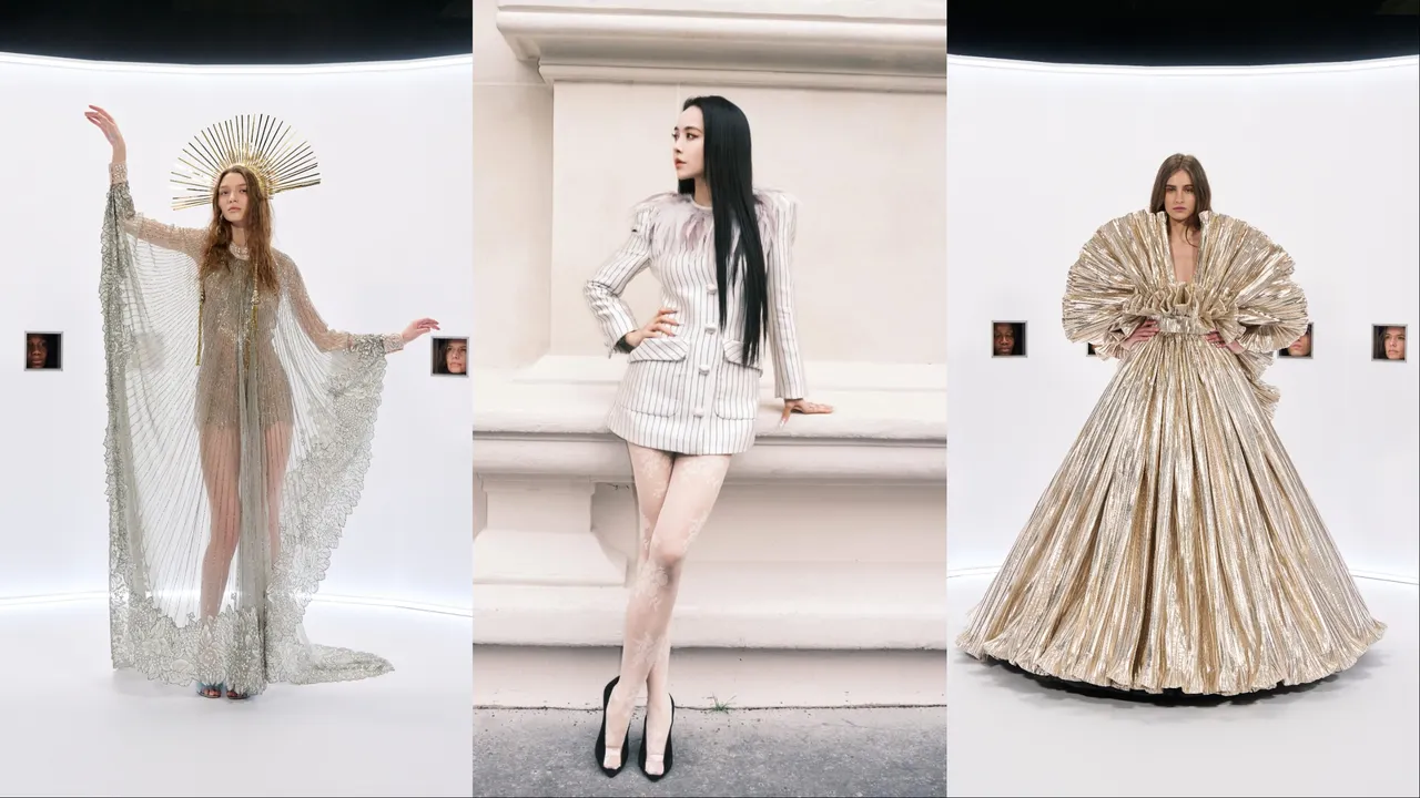 蔡依林（中）現身VALENTINO高訂大秀。品牌提供