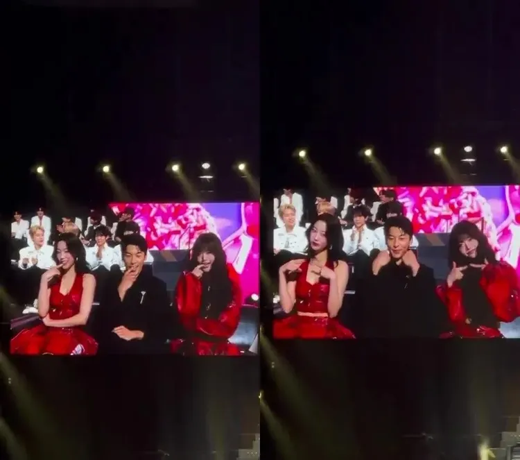 許光漢（中）咬手指、搖肩膀跳「Umm挑戰」。讀者提供