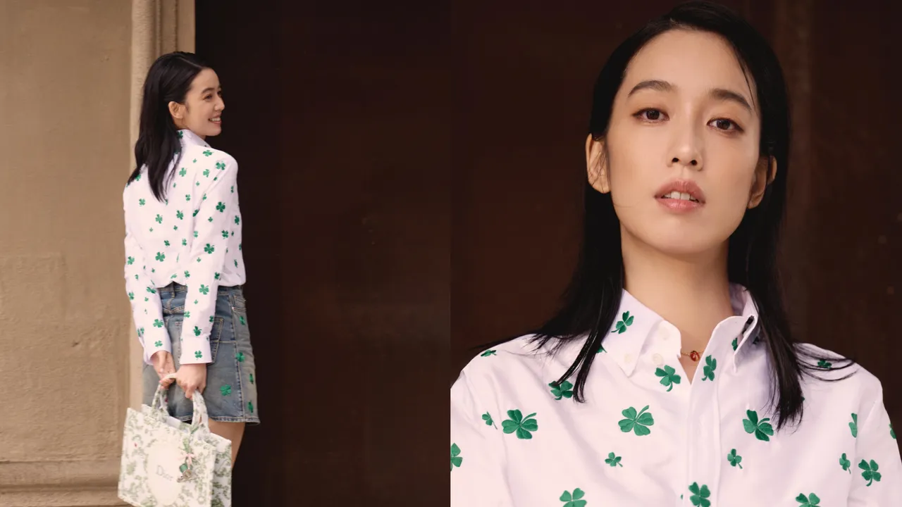 陳庭妮預備現身Dior 2026春夏高訂秀，渾身「長滿」幸運草，散發濃濃春日氣息。翻攝陳庭妮IG