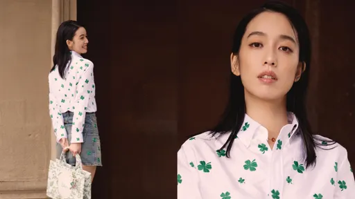 陳庭妮渾身「長滿」幸運草　還帶上瓢蟲預備賞Dior高訂秀