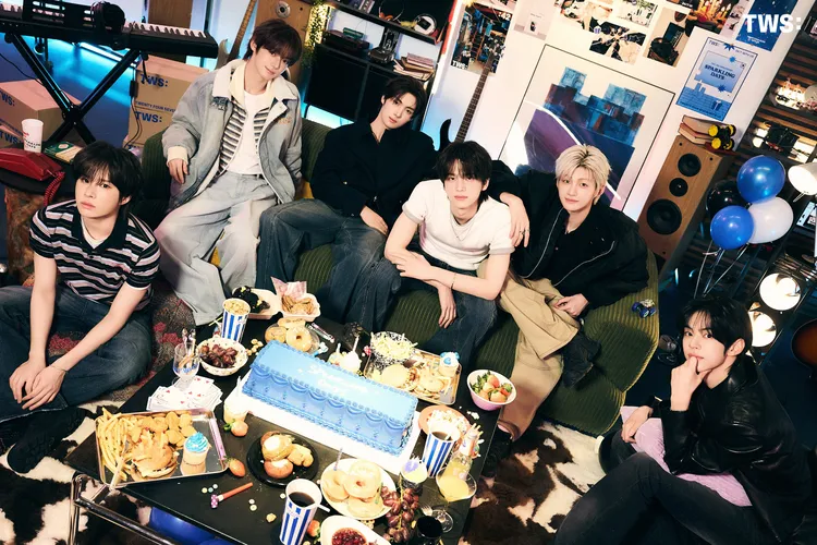 TWS今天迎接出道2周年，志薰（右二）將不參加紀念直播。翻攝TWS X