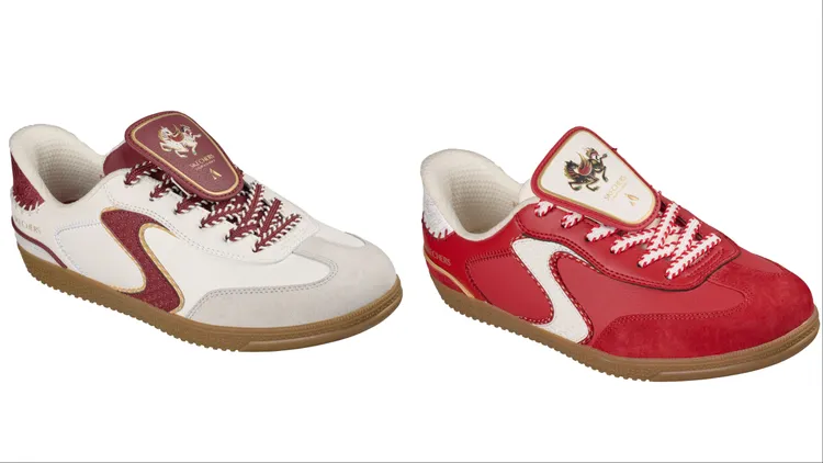 SKECHERS新春系列HOTSHOT德訓鞋，各3590元。品牌提供