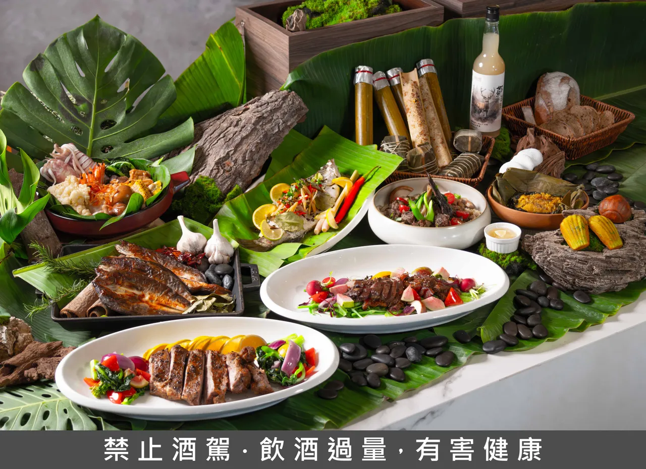 田園西餐廳「原民之作」主題特色餐檯。嘉義福容voco酒店提供