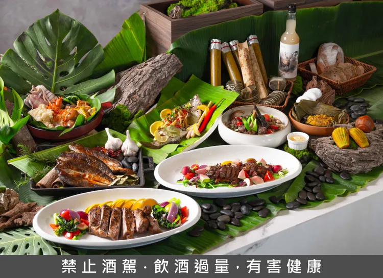 田園西餐廳「原民之作」主題特色餐檯。嘉義福容voco酒店提供