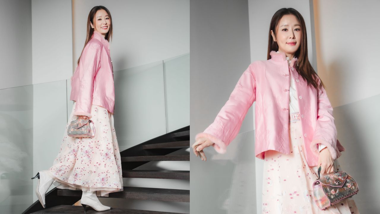 林心如憶初次發紅包熱淚盈眶 穿夏姿新年限定造型粉嫩嫩