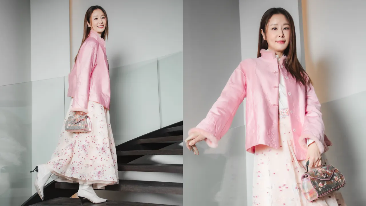 林心如演繹夏姿2026新年限定造型，並分享新年最溫暖的回憶。品牌提供