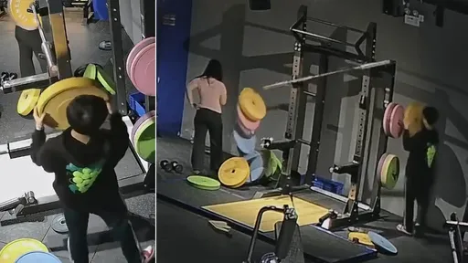 天兵健身男「这样卸杠片」　把她脚掌砸骨折坚称不是他的错