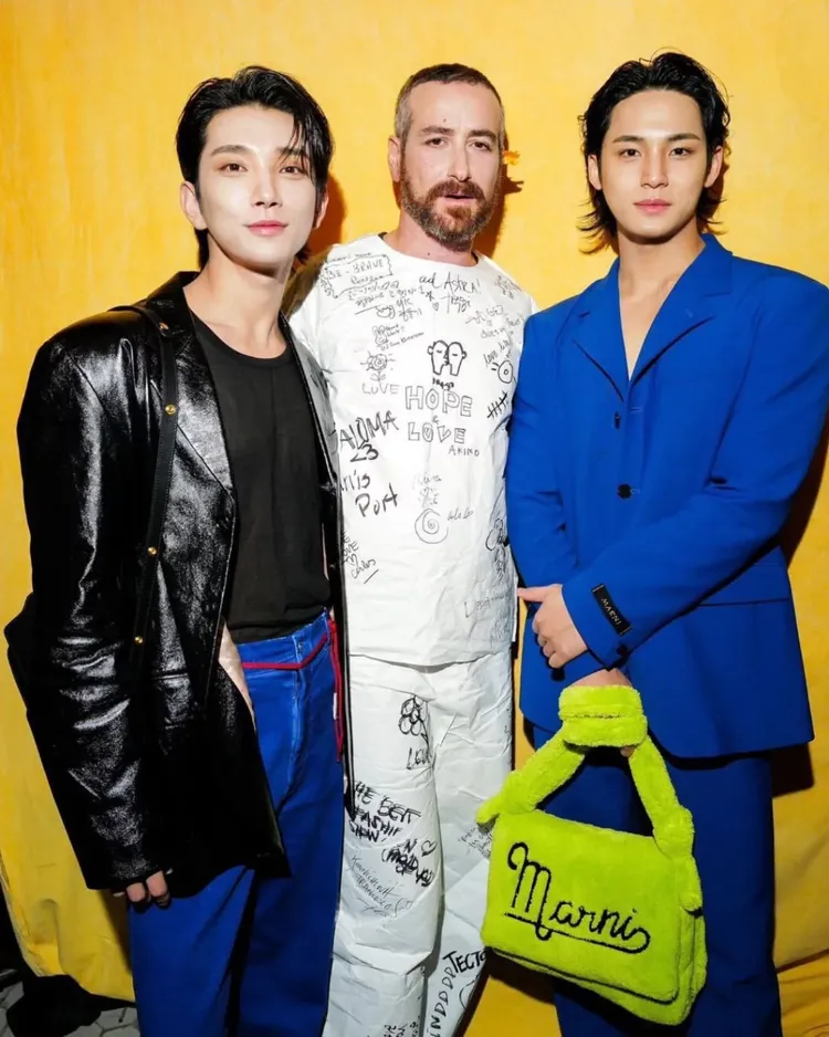 Francesco Risso（中）執掌MARNI時，韓團SEVENTEEN成員也曾現身時裝周現場。翻攝IG