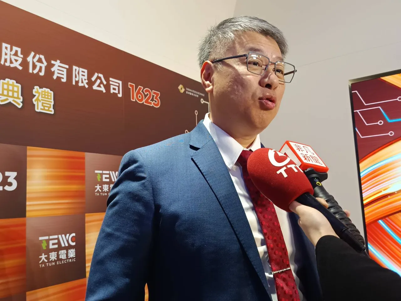 上市重電族群每股獲利王大東電（1623）今舉行上市掛牌典禮，圖為大東電董事長林志明。許麗珍攝