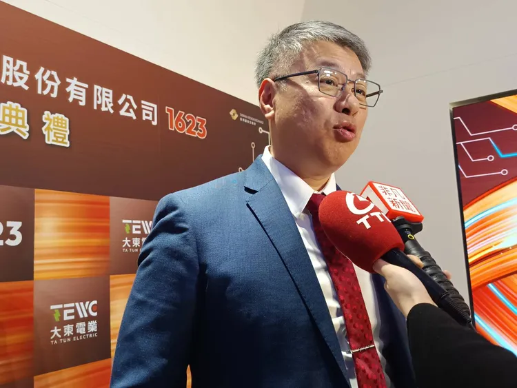 上市重電族群每股獲利王大東電（1623）今舉行上市掛牌典禮，圖為大東電董事長林志明。許麗珍攝