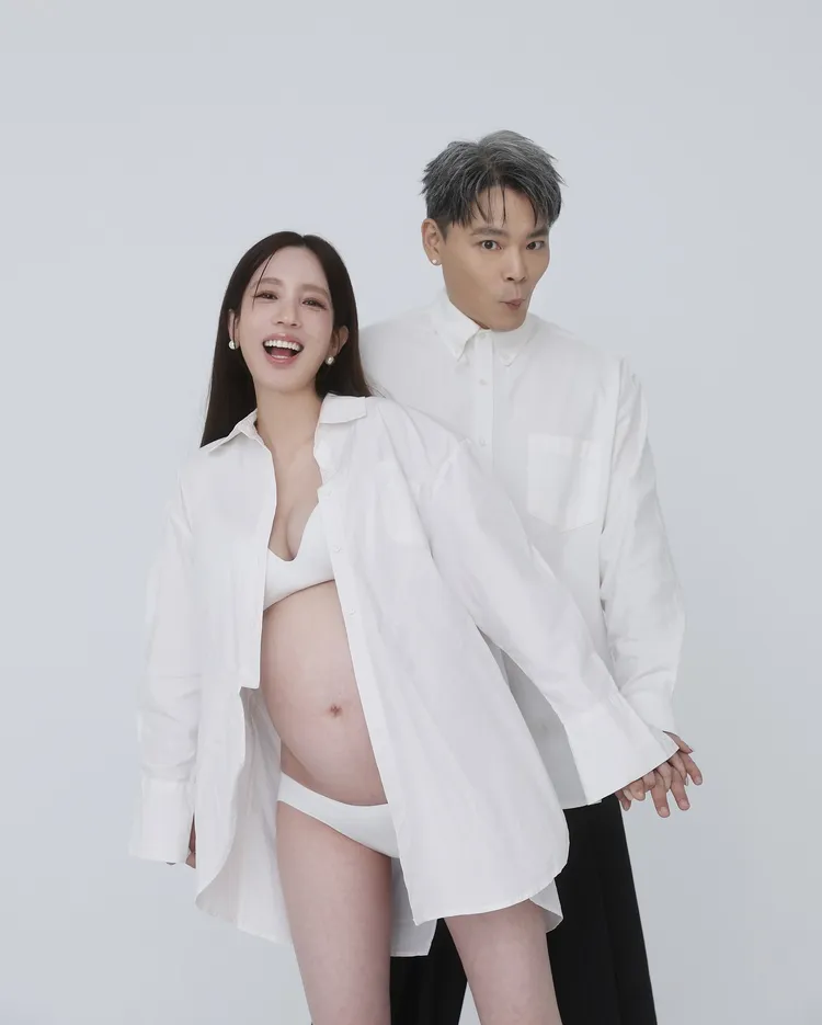 愛雅在孕期留下美好瞬間，記錄成為母親前的珍貴時刻。翻攝愛雅Threads