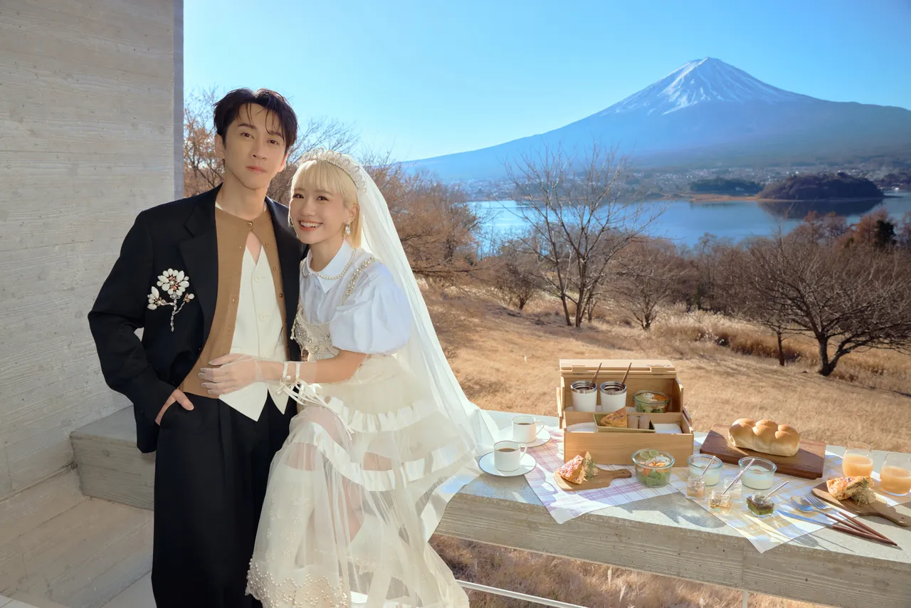 陈汉典、Lulu婚纱照藏幸福寓意。天地合娱乐提供