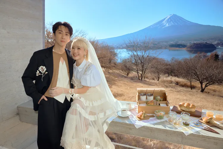 陳漢典、Lulu婚紗照藏幸福寓意。天地合娛樂提供