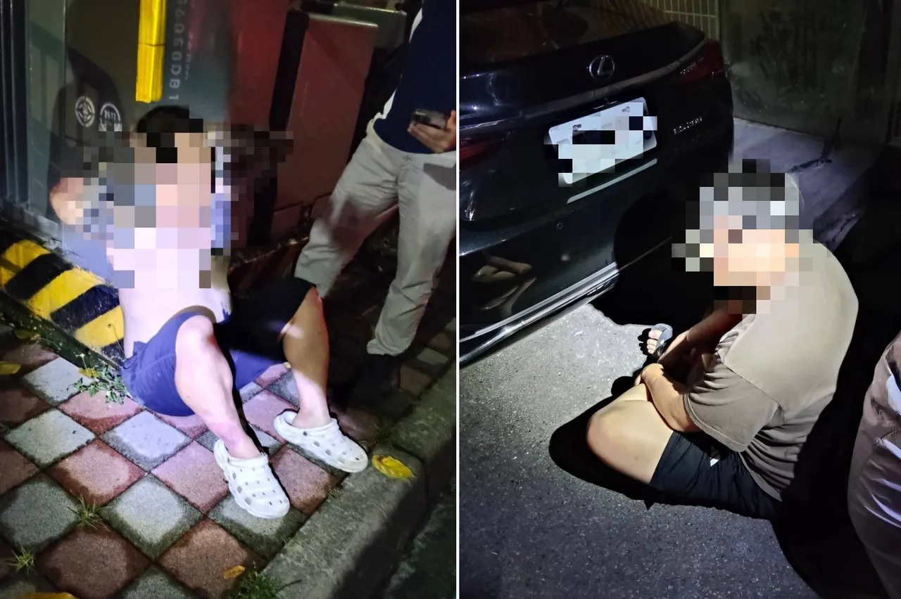 警方逮捕运毒集团成员蔡男（左）、沈男（右）。民众提供