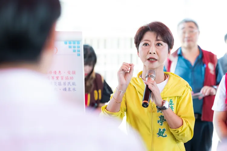 陳亭妃競選台南市長初選，拋出「四季農漁產」政見。資料照