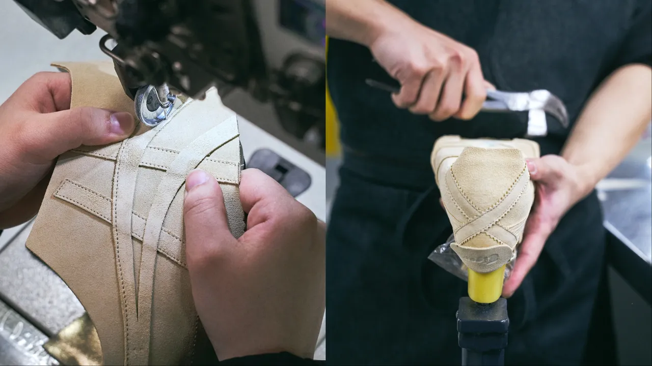 限量鞋款採用麂皮材質，並注入低飽和度的米沙色。品牌提供