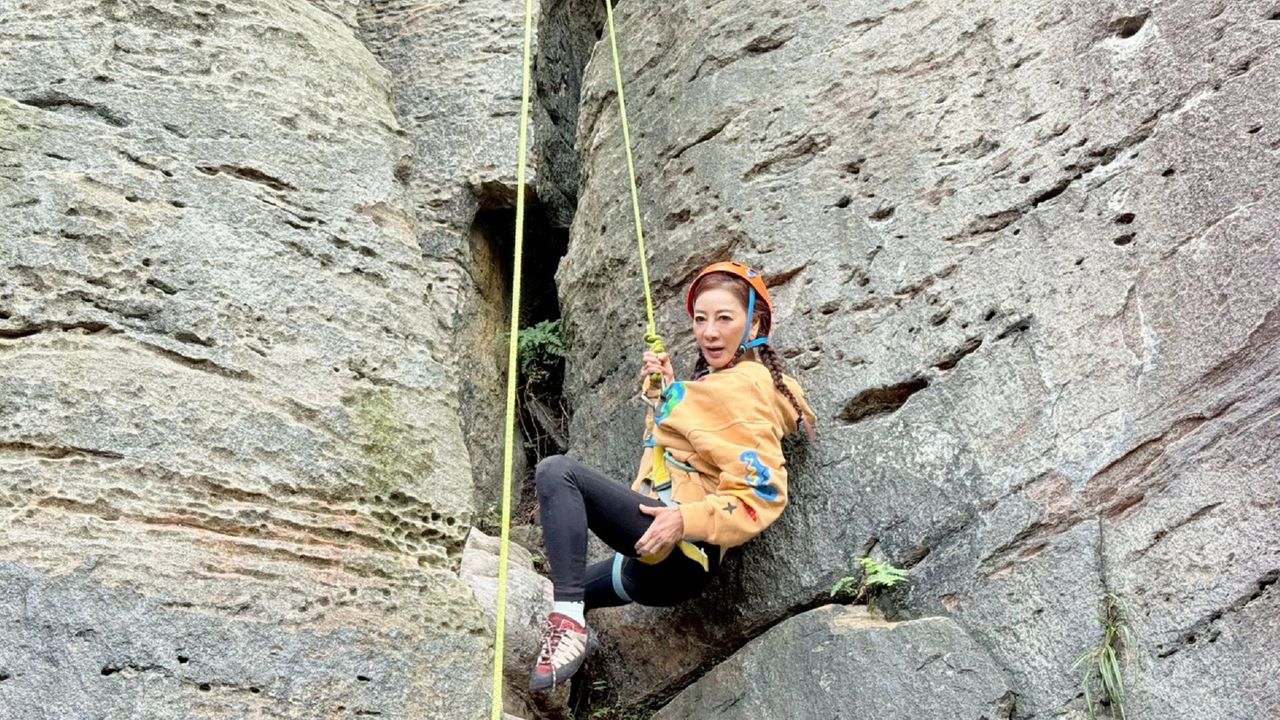 70幾歲也可以!楊繡惠攀岩被質疑「假的」 怒嗆網友率先挑戰