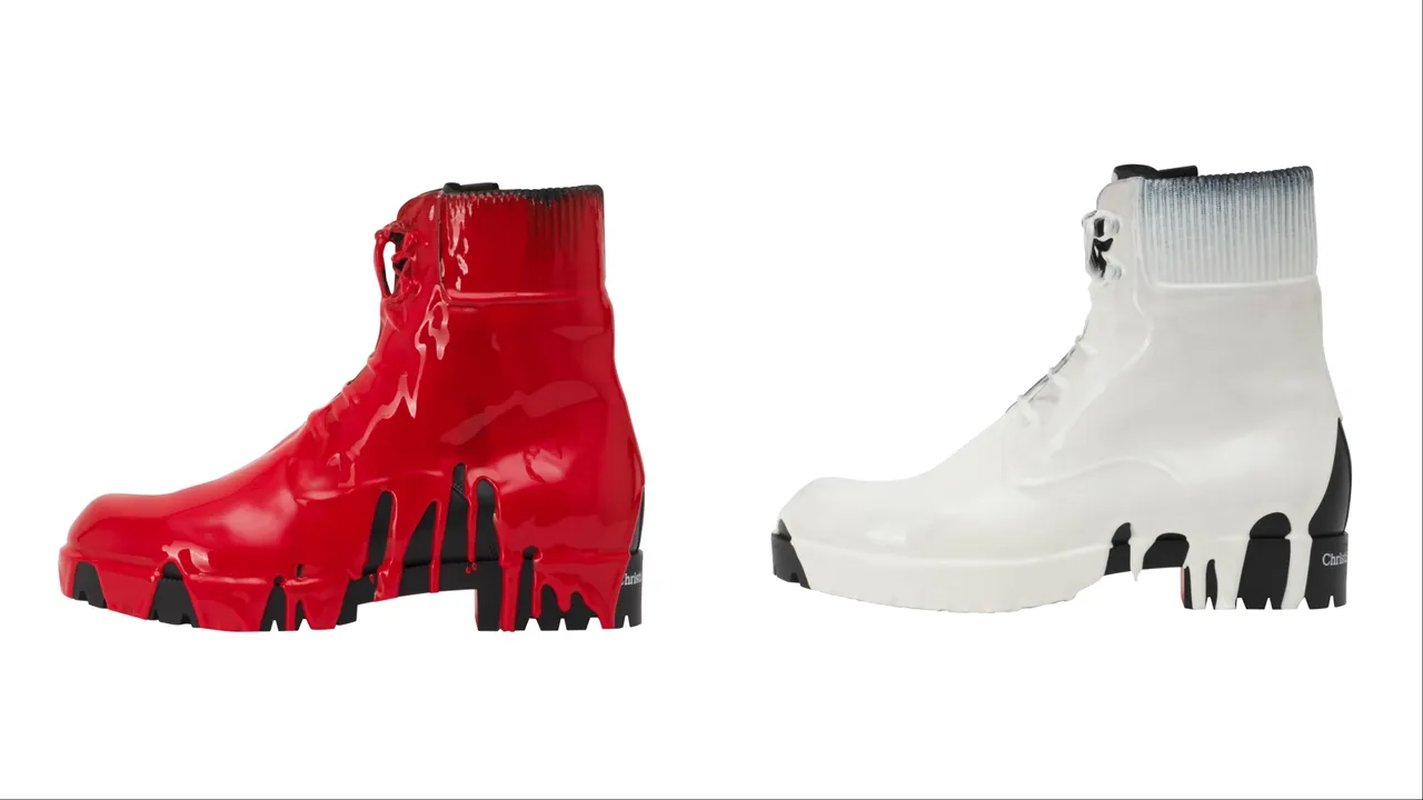 Trapman系列鞋身運用未乾油漆滑落的視覺效果呈現叛逆風格。品牌提供