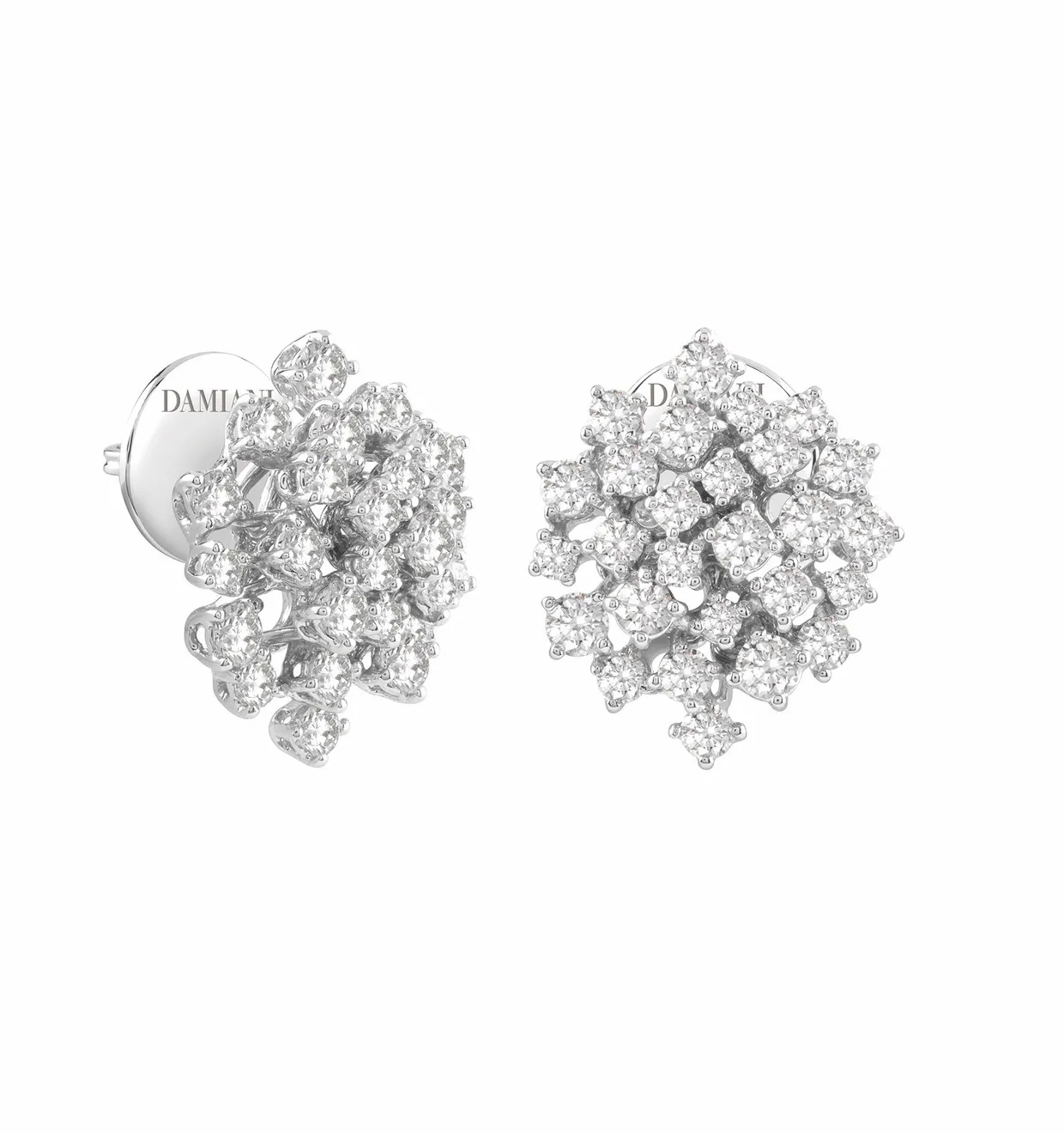 DAMIANI Mimosa含羞草系列18K白金鑽石耳環，價格店洽。品牌提供