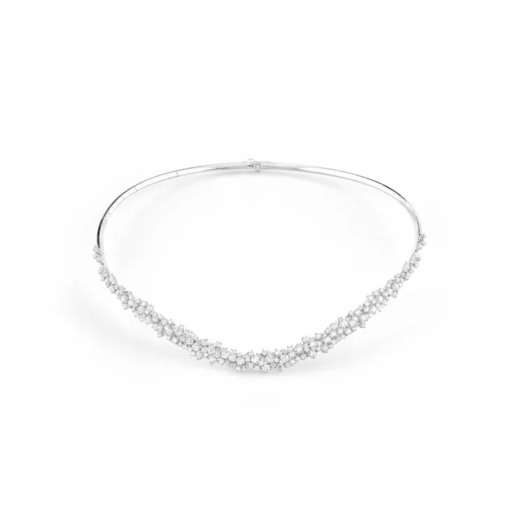 DAMIANI Mimosa含羞草系列18K白金鑽石項鍊，價格店洽。品牌提供