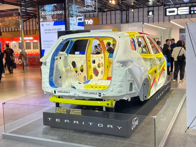 圖為Ford Territory鋼骨結構實體展示區。林浩昇攝