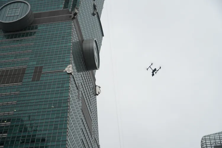 Netflix出動空拍機。彭欣偉攝