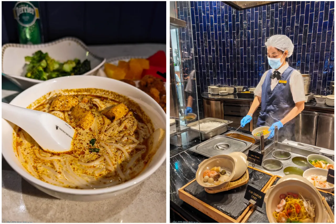 貴賓室提供現煮叻沙服務。田欣雲攝