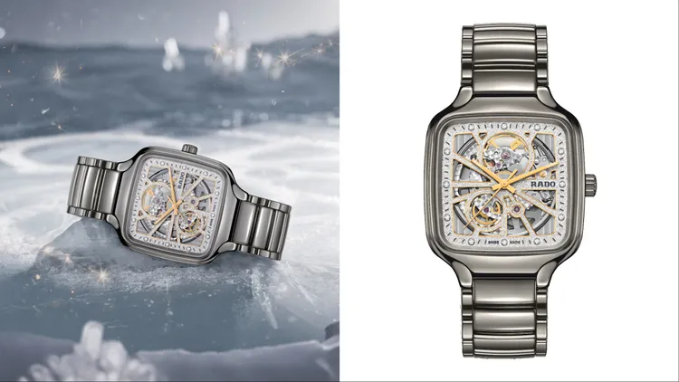 Rado True Square真我方形系列高科技陶瓷鏤空腕錶，10萬3100元。品牌提供