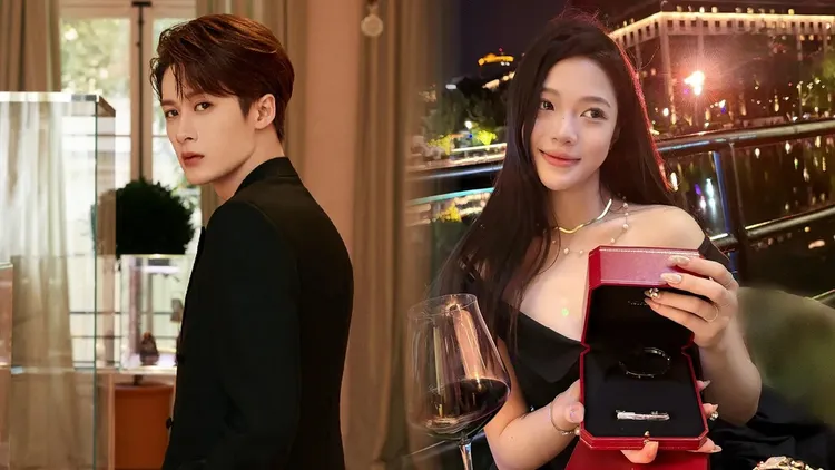 35歲的檀健次（左）和小他16歲的女星劉一諾傳出戀情，女方稱已分手。翻攝檀健次微博、劉一諾微博