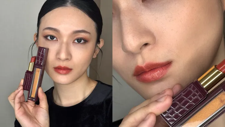 Model示範TOM FORD情慾無花果系列唇彩。張家玲攝