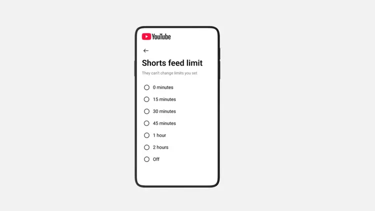 YouTube新增Shorts短影音觀看時間限制功能，家長可依需求替孩子設定每日可滑Shorts的時數，甚至直接設為0分鐘，孩子無法自行更改設定，協助家長更有效把關短影音使用時間。YouTube官網