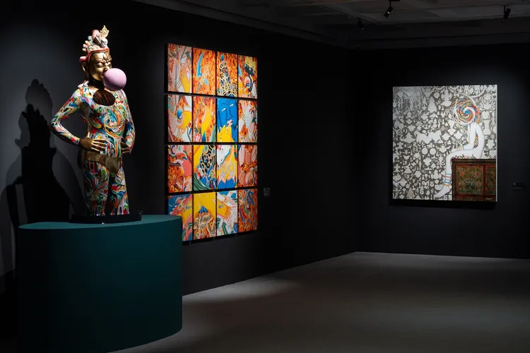 《生生不息－Tsherin Sherpa的喜馬拉雅當代藝術》展覽。文化部提供