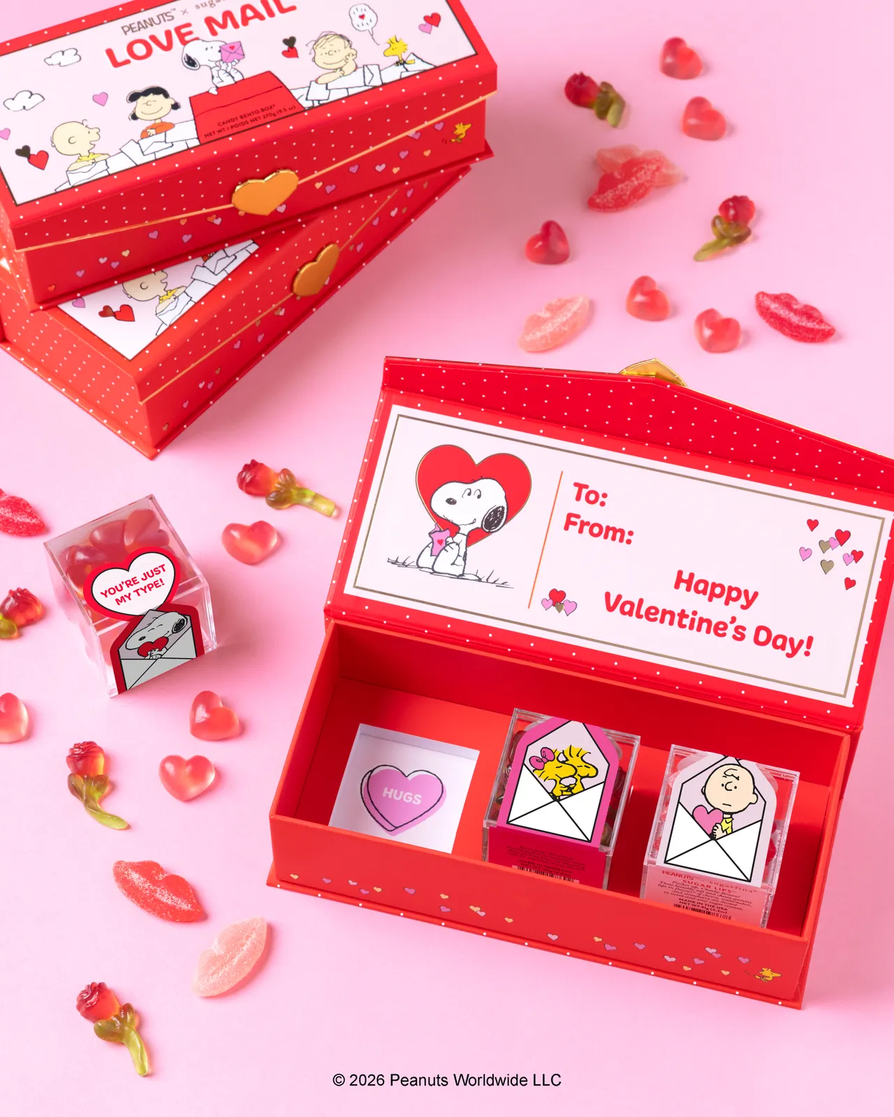 Snoopy愛的情書3入糖果禮盒。業者提供