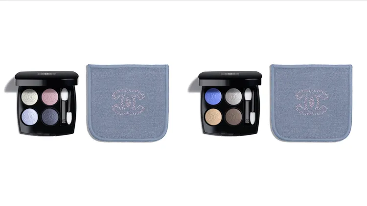 香奈兒訂製丹寧四色眼影，各3460元。品牌提供