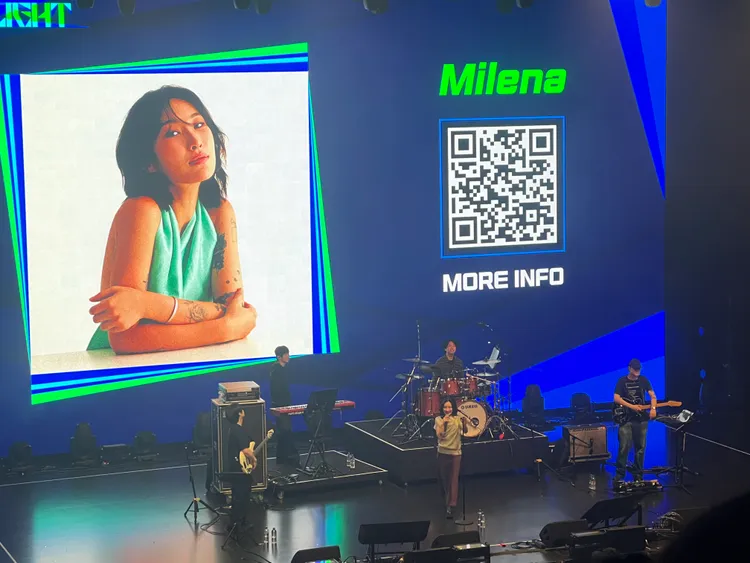 爵士女伶Milena被台灣粉絲的熱情感染。讀者提供