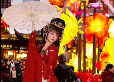 丟丟妹體驗當古裝美人，說蠻好玩的。翻攝丟丟妹臉書