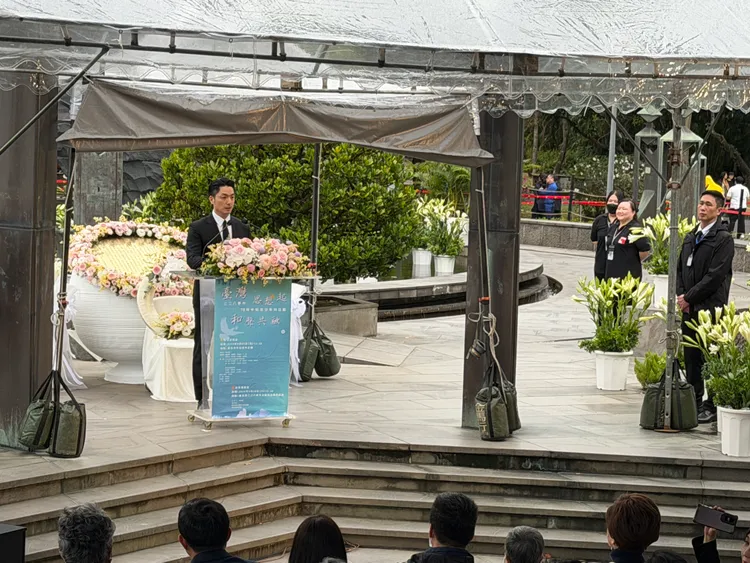 台北市長蔣萬安今（28日）出席228和平紀念公園追思活動。莊偉祺攝
