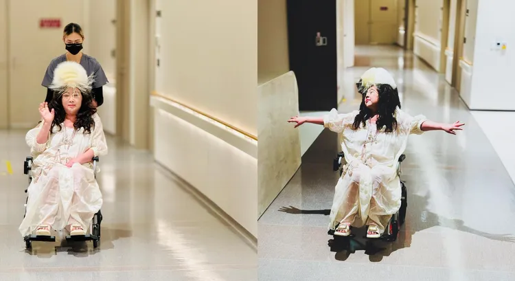 陳文茜積極抗癌，日前感性表示「坐輪椅當飛鳥」，未料這批照片被拿去AI創作假影片。翻攝陳文茜臉書