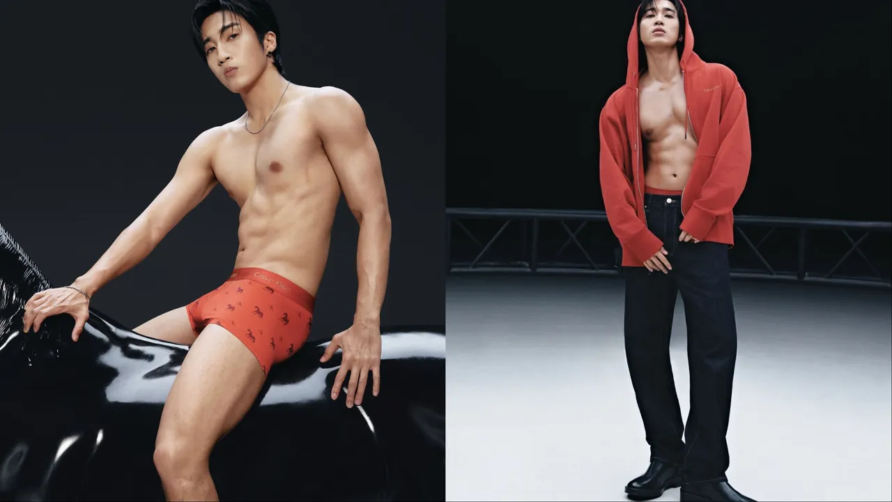 婁峻碩日前拍攝內褲廣告。Calvin Klein提供