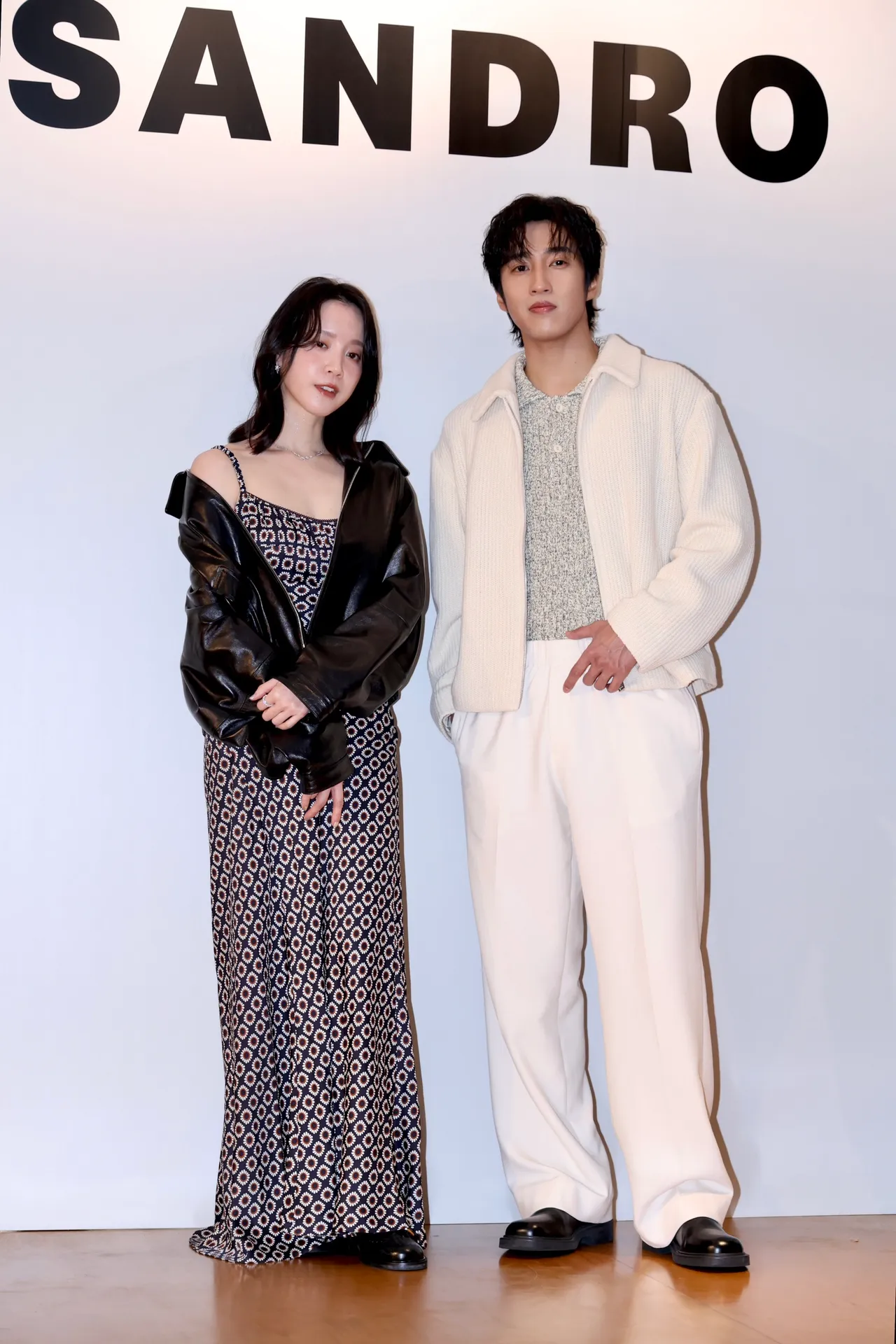 程予希（左）、婁峻碩（右）出席SANDRO新品發布會。莊宗達攝